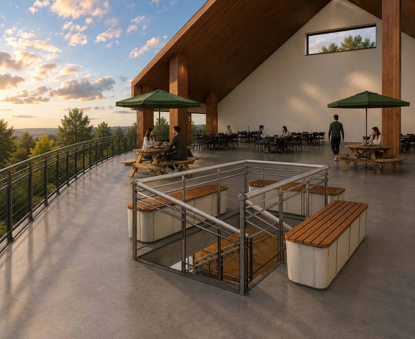 Open-air terrace — concept rendering